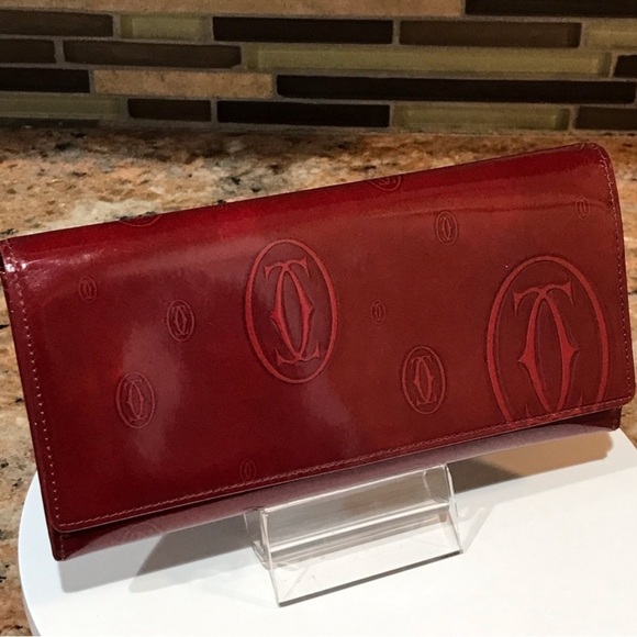 Cartier All Inclusive Burgundy Leather Clutch - Picture 4 of 9